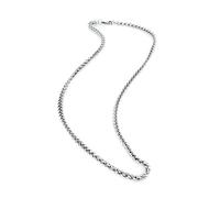KnSam Stainless Steel Wheat Chain 50-90 cm, Men's Necklace Without Pendant Silver Men's Stainless Steel Chains Wide 3/4 mm Hip Hop Metal Chains Punk, Breit: 5MM Länge: 60CM, Stainless Steel, No cubic
