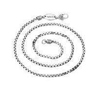 KnSam Sterling Silver Necklace Rolo Chain Chain Necklace for Women Men 60CM