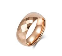 KnSam Tungsten Steel Silver Ring 2/4/6/8 mm, Men's Ring Multifaceted Diamond Fantasy, 62, Tungsten Steel, No gemstones