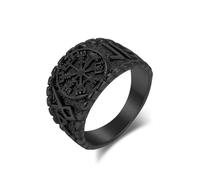 KnSam Wedding Ring Men's Stainless Steel Viking Classic Wide Rings Engagement Men Wedding Rings Decoration, Stainless Steel, No cubic zirconia