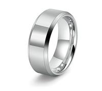 KnSam Wedding Rings Vintage 4/6/8 mm Engagement Rings Men's Classic Tungsten Rings Wedding Rings for Him and Her Silver/Black/Gold/Blue, Tungsten, No cubic zirconia