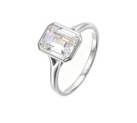KnSam Women's 9 Carat White Gold Au375 Engagement Wedding Band, Size O 1/2