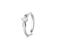 KnSam Women's Au750 White Gold Wedding Ring Jewelry Moissanite, Size O 1/2