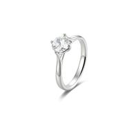 KnSam Women's White Gold 14K Au585 Engagement Ring Moissanite, Size O 1/2