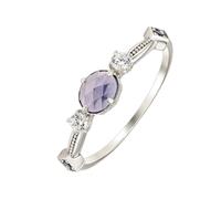 KnSam Women's White Gold Au585 14 Carat Anniversary Ring, Size O 1/2