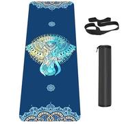 Knsbk Non Slip Yoga Mat TPE Workout Mat for Men Women, Thick Workout Mat with Carrying Strap, Fitness Mats for Exercise, Yoga, Fitness, Pilates, Floor Workouts (72" x 24" x 6mm)