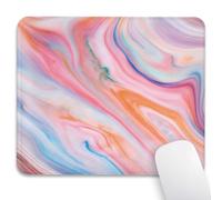 Knseva Fluid Watercolors Mouse Pad 9.5"x 7.9", Reinforced Stitched Edges, Durable Anti-Slip Gaming & Office Mat Desk Decor, Abstract Mix Swirling Flowing Soft Pastel Design Print