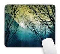 Knseva Mystical Foggy Forest Mouse Pad 9.5"x 7.9", Reinforced Stitched Edges, Durable Anti-Slip Gaming & Office Mat Desk Decor, Surreal Morning Misty Mountain, Enchanting Himalayan Valley Habitat