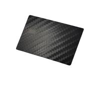 KNSMKP Stainless Steel Blank Metal Card with 4442 Chip Slot - Laser Printable, Carbon Fiber Texture Surface, Scratch-Resistant & Anti-Fingerprint-CR80 Credit Card Size