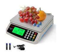 KNSWE Large Digital Kitchen Scale 40KG Electronic Food Scale Stainless Steel for Meal Prep Baking Bread Cooking Deli Tare Function Accurate Counting Scale for parts and coins with LCD display