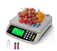 KNSWE Large Digital Kitchen Scale 40KG Electronic Food Scale Stainless Steel for Meal Prep Baking Bread Cooking Deli Tare Function Accurate Counting Scale for parts and coins with LCD display