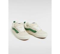 Knu Skool Leather Trainers ecru/green