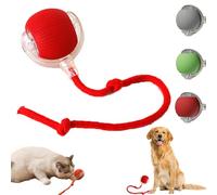 Knubbuf Chase Mate: Interactive Dog Toys, Durable Automatic Rolling Pet Ball for Cats & Dogs (Red)