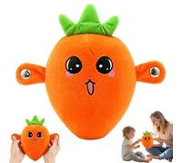 Knubbuf Interactive Music Plush Toy, Banana Plush Musical Sensory Toy with Sounds, Touch-Sensitive Fruit Stuffed Animal for Parent-Child Play, Fun Sound-Activated Rhythm Piano Doll (Carrot)