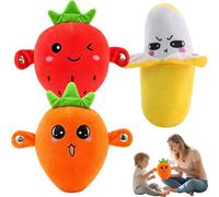 Knubbuf Interactive Music Plush Toy, Touch-Sensitive Banana Squishy Sensory Toys for Babies, Educational Musical Stuffed Animal for Parent-Child Play, Soft Autism Toys Gift for Toddlers Kids (Mix)