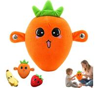 Knubbuf Interactive Music Plush Toy, Touch-Sensitive Banana Squishy Sensory Toys for Babies, Educational Musical Stuffed Animal for Parent-Child Play, Soft Autism Toys Gift for Toddlers Kids (Radish)