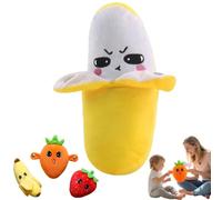 Knubbuf Interactive Music Plush Toy, Touch-Sensitive Banana Squishy Sensory Toys for Babies, Educational Musical Stuffed Animal for Parent-Child Play, Soft Autism Toys Gift for Toddlers Kids (Banana)