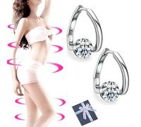 Knubbuf Lymphatic Magnetic Germanium Dangle Earrings, Stainless Steel, Magnetic Earrings