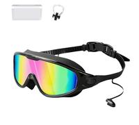 Knubbuf My Cool Summer Goggles, No Leaking Swim Glasses for Men Women Youth, Swimming Goggles with Ear Plugs, Anti Fog Swimming Goggle, Adjustable Elastic Band (Style C)