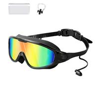 Knubbuf My Cool Summer Goggles, No Leaking Swim Glasses for Men Women Youth, Swimming Goggles with Ear Plugs, Anti Fog Swimming Goggle, Adjustable Elastic Band (Style B)