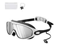 Knubbuf My Cool Summer Goggles, No Leaking Swim Glasses for Men Women Youth, Swimming Goggles with Ear Plugs, Anti Fog Swimming Goggle, Adjustable Elastic Band (Style E)
