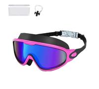 Knubbuf My Cool Summer Goggles, No Leaking Swim Glasses for Men Women Youth, Swimming Goggles with Ear Plugs, Anti Fog Swimming Goggle, Adjustable Elastic Band (Style L)