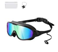 Knubbuf My Cool Summer Goggles, No Leaking Swim Glasses for Men Women Youth, Swimming Goggles with Ear Plugs, Anti Fog Swimming Goggle, Adjustable Elastic Band (Style A)