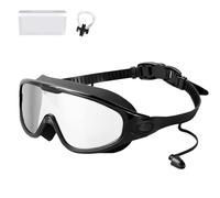 Knubbuf My Cool Summer Goggles, No Leaking Swim Glasses for Men Women Youth, Swimming Goggles with Ear Plugs, Anti Fog Swimming Goggle, Adjustable Elastic Band (Style F)