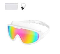 Knubbuf My Cool Summer Goggles, No Leaking Swim Glasses for Men Women Youth, Swimming Goggles with Ear Plugs, Anti Fog Swimming Goggle, Adjustable Elastic Band (Style K)