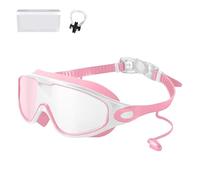 Knubbuf My Cool Summer Goggles, No Leaking Swim Glasses for Men Women Youth, Swimming Goggles with Ear Plugs, Anti Fog Swimming Goggle, Adjustable Elastic Band (Style G)
