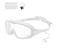 Knubbuf My Cool Summer Goggles, No Leaking Swim Glasses for Men Women Youth, Swimming Goggles with Ear Plugs, Anti Fog Swimming Goggle, Adjustable Elastic Band (Style H)