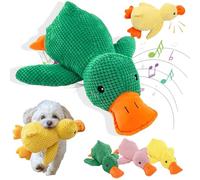 Knubbuf Paw Love Calming Duck Toy, Pawlove Calming Duck for Dogs, Squeaky Interactive Toy for Dog Deep Relaxation, No Separation Anxiety, Fun for Dogs Of All Ages (M(11x12.6) in,Green)