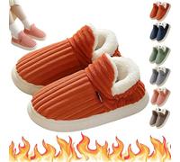 Knubbuf PLUFFI - Pluffi The Cozy & Stylish Slipper, Pluffi Comfy Slippers, Cozy Plush Cloud Slippers Men Women (Orange, Adult, Men, 4, Numeric Range, UK Footwear Size System, 5, Medium)