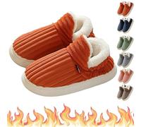 Knubbuf PLUFFI - Pluffi The Cozy & Stylish Slipper, Pluffi Comfy Slippers, Cozy Plush Cloud Slippers Men Women (Orange, Adult, Men, 7, Numeric Range, UK Footwear Size System, 7.5, Medium)