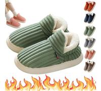 Knubbuf PLUFFI - Pluffi The Cozy & Stylish Slipper, Pluffi Comfy Slippers, Cozy Plush Cloud Slippers Men Women (Green, Adult, Men, 4, Numeric Range, UK Footwear Size System, 5, Medium)