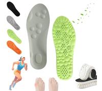 Knubbuf Steppers Comfort Boosting Massage Insoles for Men and Women, Memory Foam Insoles with Arch Support - Breathable and Shock-Absorbing (Green, 43-44)