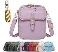Knubbuf Urvashi Crossbody Leather Bag, Successive Crossbody Leather Bag, Urvashi Crossbody Bag, with Built In Wallet, Adjustable Strap, RFID Cross Body Bag Women for Daily Use and Travel (Purple)