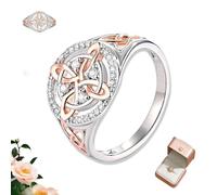 Knubbuf Witches Protection Knot Ring, Handmade Witch’s Return-Knot Protection Ring, Two-tone Inlaid Handmade Jewelry Witch ProtectionRing for Loved Ones (1pc, 10)