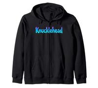 Knucklehead Blue Tone Logo Zip Hoodie