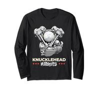 Knucklehead Old School Engine Retro Motorcycle Biker Long Sleeve T-Shirt