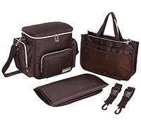 Knuddelstuff Winslow Small Designer Baby Changing Bag, Wheelchair Compatible - Brown
