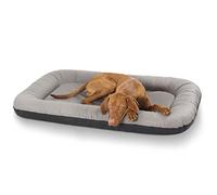 Knuffelwuff Jerry Leather Dog Bed, 3X-Large, 140 x 105 cm, Grey
