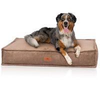 Knuffelwuff Lesedi Dog Cushion Made of Corduroy with Handwoven Character 100 x 70 cm Brown - Removable Cover - Washable - for Large, Medium and Small Dogs