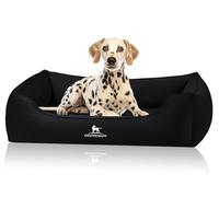 Knuffelwuff Olive Orthopaedic Dog Bed, M-L - Black, Easy Clean Suede Look, Memory Foam, Water-Repellent, Washable, Joint-friendly, Robust for Small to Large Dogs
