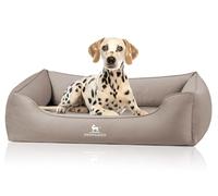 Knuffelwuff Olive Orthopaedic Dog Bed M-L Light Brown Easy Clean Suede Look Memory Foam Water-Repellent Washable Joint-Gentle Robust for Small to Large Dogs