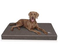 Knuffelwuff Palomino Orthopaedic Dog Mat Laser Quilted Faux Leather XXXL 135 x 90 cm Taupe Grey