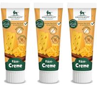 Knuffelwuff Tuben Snack Cheese Cream Pack of 3 - with Lots of Fresh Cheese - No Preservatives, No Added Sugar and Grains - Also Ideal for Puppies - Made in Germany