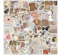 KNUIUYY 120 Pcs Vintage Aesthetic Scrapbook Stickers, Retro Newspaper Journal Stickers, Waterproof Vinyl Sticker, for Laptop Scrapbook Notebook Guitar Suitcase Skateboard