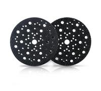 KNUIUYY 2 Pack 150mm 70 Hole Professional Interface Pad for Mirka CEROS DEROS, Trend 150 mm Pad Saver for Random Orbital ROS Sanders, Hook and Loop Interface to Protect Backing Pads and Extend Lifespa