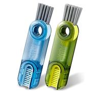 KNUIUYY 2 Pcs 3-in-1 Cup Lid Crevice Cleaning Brush, Portable Multifunctional Bottle Cup Lid Gap Cleane Brushs, Tools for Cups and Lids